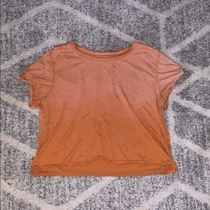 orange crop top